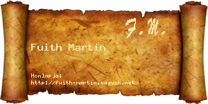 Fuith Martin névjegykártya