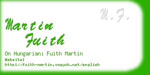 martin fuith business card
